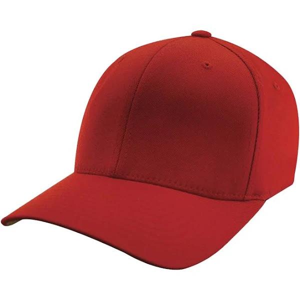 Yupoong Mens Flexfit Fitted Baseball Cap Red LXL