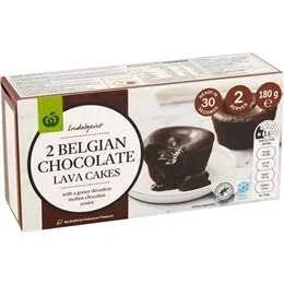 Woolworths Belgian Chocolate Lava Cake 2 Pack 180g