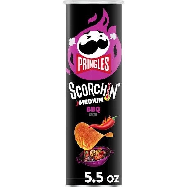 Pringles Scorchin BBQ Potato Crisps Chips