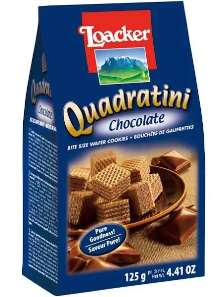 Loacker Quadratini Chocolate Wafer Cookies 125g