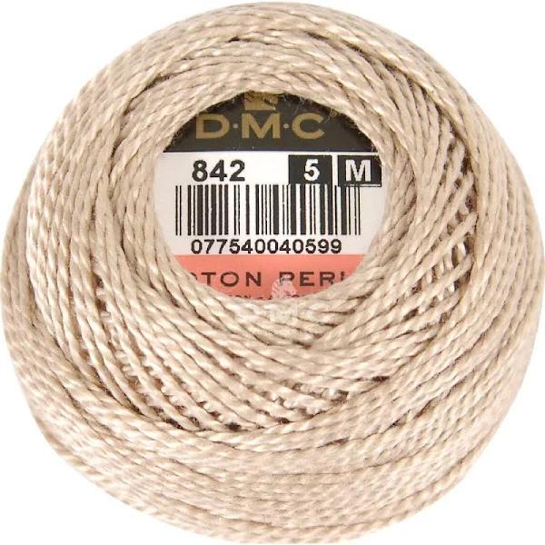 DMC Perle 5 Cotton #842 Very Light Beige Brown 10g Ball 45m