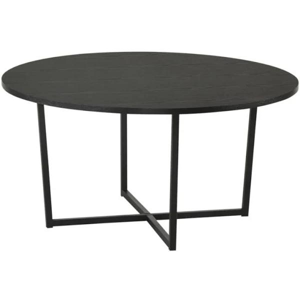 Paragon Archie Round Wooden Coffee Table 80cm - Black