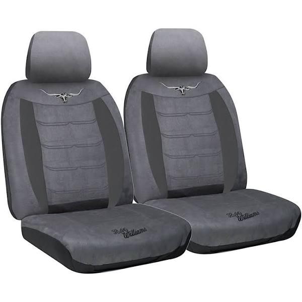 RM Williams Suede Velour Car Seat Covers Grey Size 30 - VLRMW16GRY30