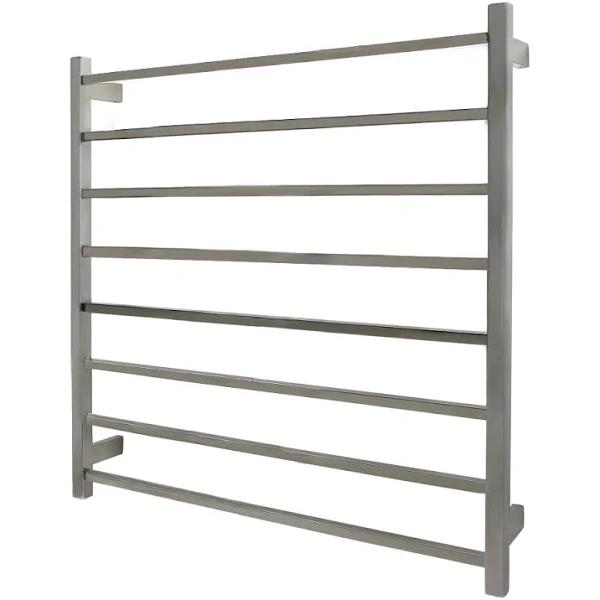 AGUZZO Ezy Fit Dual Wired Square Tube Heated Towel Rail 90 x 92cm - Polished SS