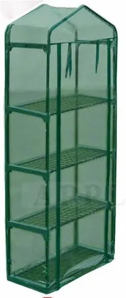 Mini Greenhouse 4 Shelf Garden Green House Shade Shed Outdoor Storage