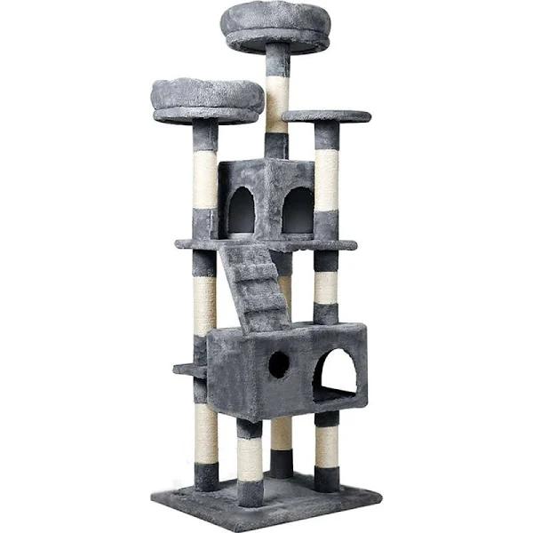 PaWz Cat Trees Scratching Post Scratcher For Large Cats Tower House Grey