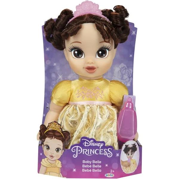 Disney Princess Belle Baby Doll with Baby Bottle & Tiara