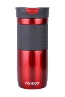 Contigo Byron Snapseal Travel Mug, Stainless Steel Thermal Mug, Vacuum Flask, Leakproof Tumbler, Coffee Mug With Bpa Free Easy-Clean Lid, 470 ml, Red