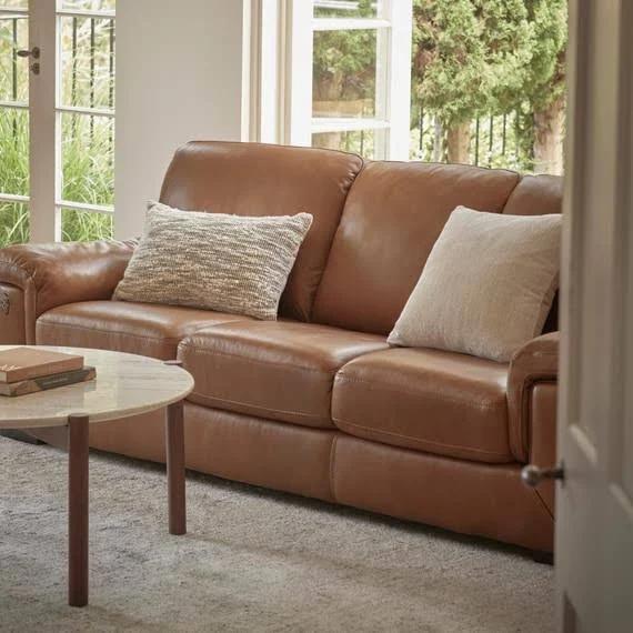 Barret Leather Sofa Caramel by Freedom, 100% Leather SA