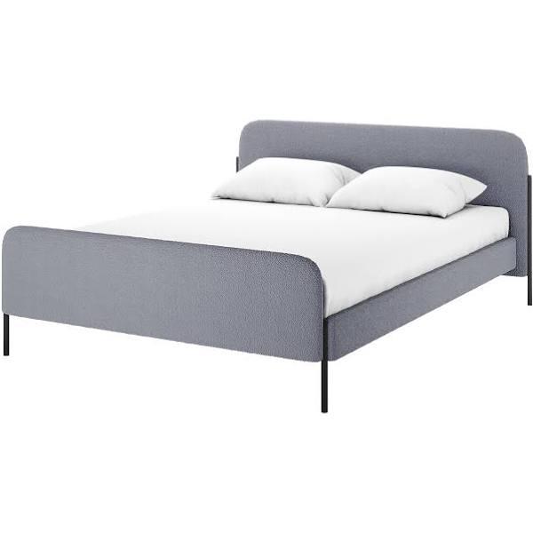 Bonny Boucle Bed Frame - Grey - Queen