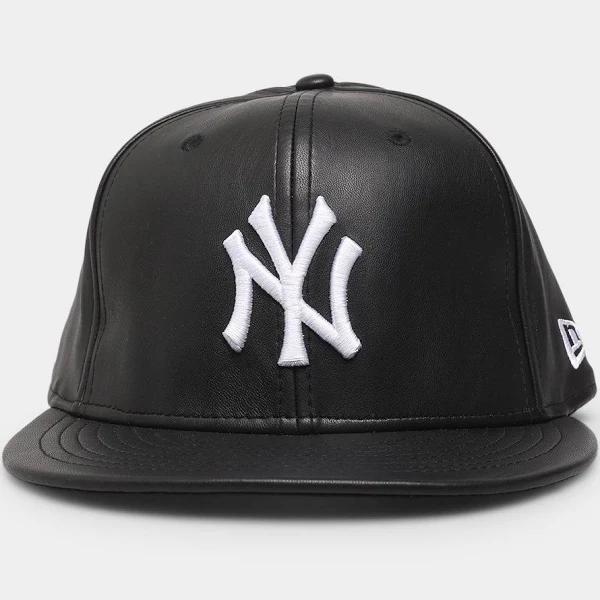 New Era New York Yankees 'PU Leather' 59FIFTY Fitted Black Leather