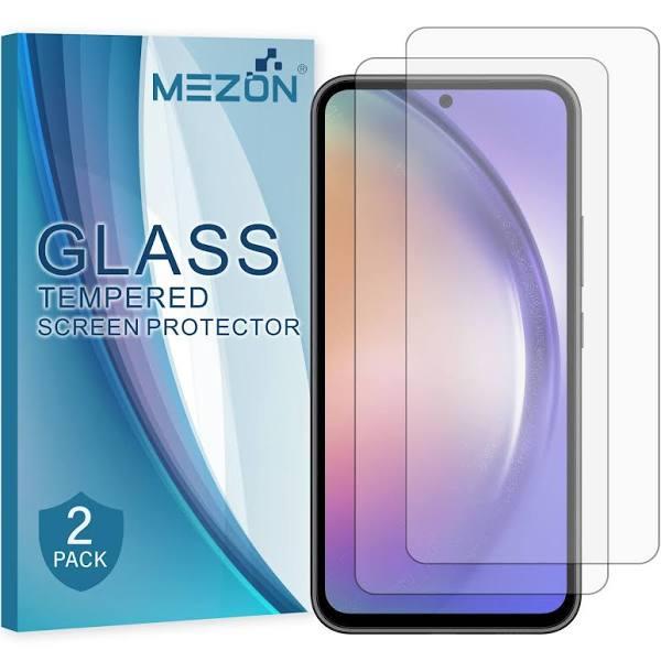 [2 Pack] MEZON Samsung Galaxy A54 5G Tempered Glass Crystal Clear Premium 9H HD Case Friendly Screen Protector (Galaxy A54 5g, 9H)