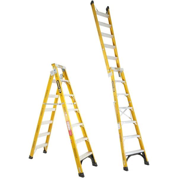 Gorilla Dual Purpose Ladder 2.1-3.9m (7-13ft) Fibreglass 150kg Industrial FDM007-I