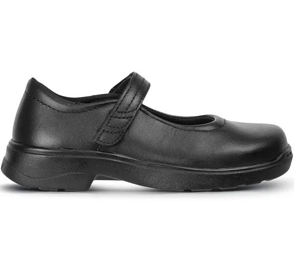 Ascent - Girl's Black School Shoes - Adela - D Width - Size One Size, 5 at The Iconic