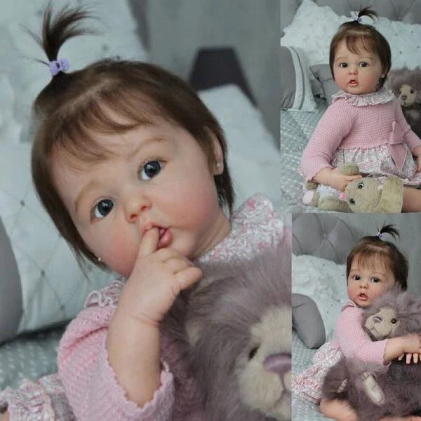 60cm Lifelike Reborn Baby Doll Girl Handmade Toddler Newborn Kids