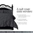 Giselle Bedding Quilt Cover Set Black - Queen