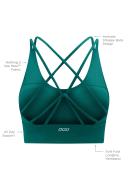 Lorna Jane Lotus Longline Sports Bra Dark Teal / XL