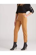 Rockmans Full Length Military Button Ponte Pants - Tan - Womens Trousers - Size 10 - Ezibuy