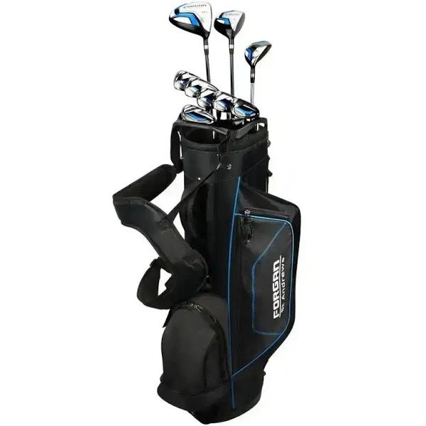 Forgan of St Andrews F200 +1 Inch Golf Clubs Set With Bag, Graphite/Steel, Stiff Flex, Mens Right Hand