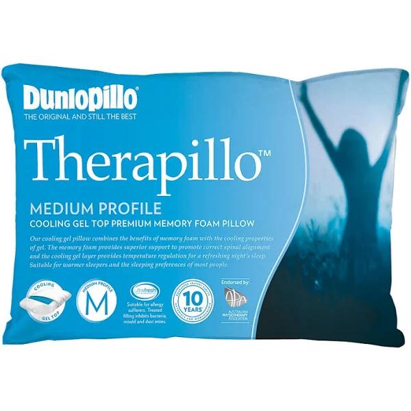 Therapillo Memory Foam Cooling Gel Medium Profile Pillow