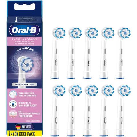 Oral-B Sensitive Clean Toothbrush Head 10 Pieces White