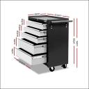 Giantz 5 Drawer Mechanic Tool Box Storage Trolley - Black & Grey