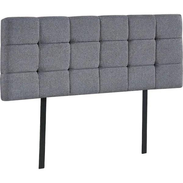 Linen Fabric Double Bed Deluxe Headboard Bedhead - Grey