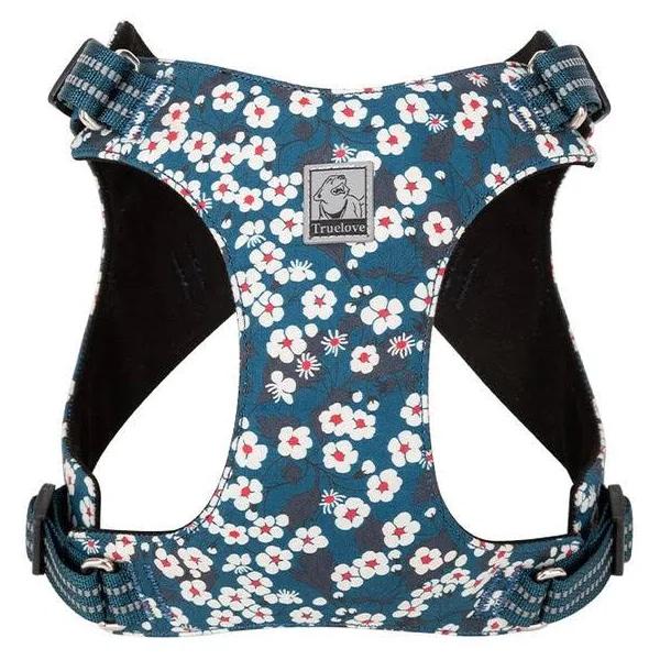 Floral Doggy Harness Saxony Blue XL