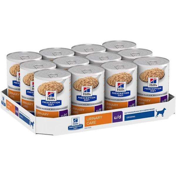 Hill's Prescription Diet U/D Urinary Care Wet Dog Food - 12 x 370g Cans