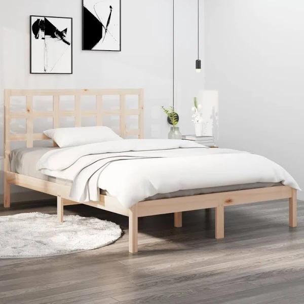 vidaXL Bed Frame Solid Wood 153×203 cm Queen Size