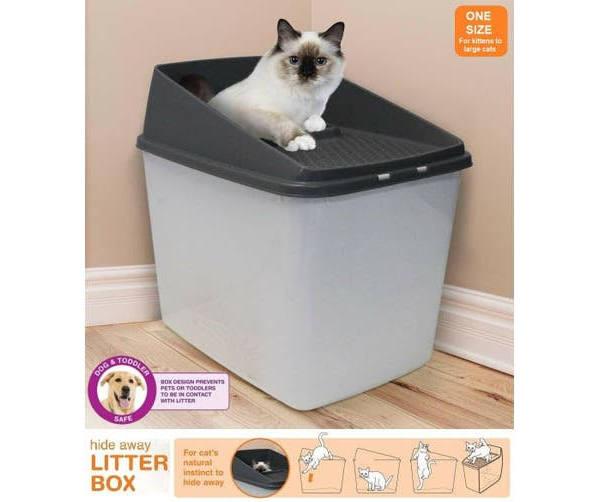 Top Entry No Mess Cat Litter Box Large Enclosed Covered Kitty Tray Hide Away - AfterPay & zipPay Available