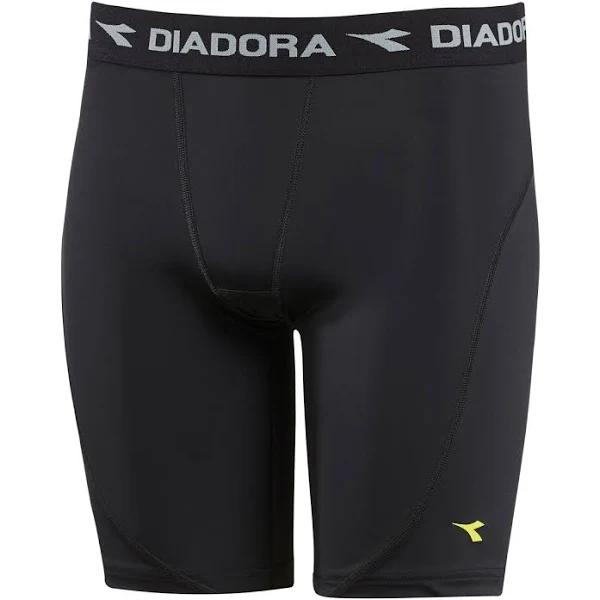 Kids Diadora Compression Shorts Tights Boys Thermal - Black - 12