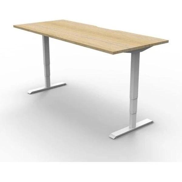 Rapidline Boost Electric Height Adjustable Workstation W1200 x D750Mm Natural Oak/White - AfterPay & zipPay Available