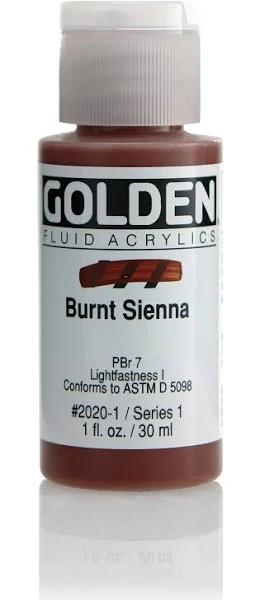 Golden Fluid Acrylic 30ml Burnt Sienna