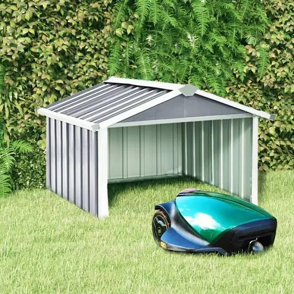 vidaXL Garden Robot Lawnmower Shed 92x97x63 cm Galvanised Steel Green