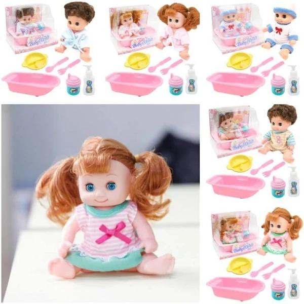 Pretend Play Baby Dolls Playset Cute Dress Up Toys Gift