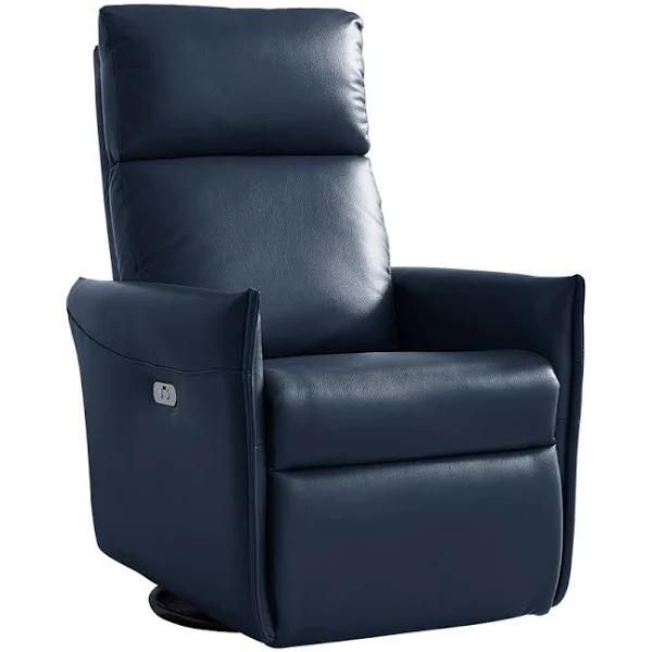 Electric Swivel Recliner Chair Sinlge Sofa Lounge Remote Control USB Port Blue