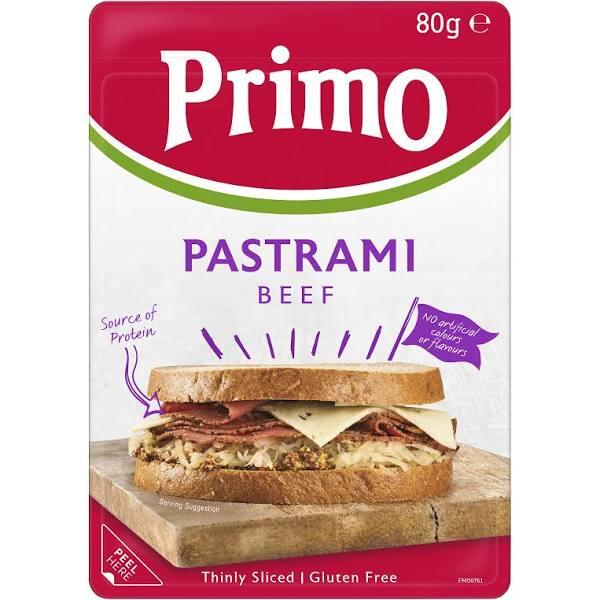 Primo Gluten Free Thinly Sliced Pastrami Beef 80g