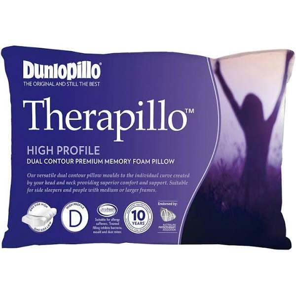 Dunlopillo Therapillo Memory Foam Dual Contour High Profile Pillow