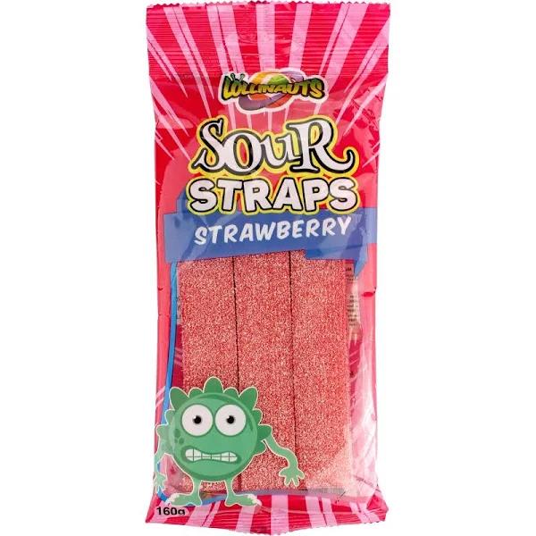 Lollinauts Sour Straps - Strawberry 160g