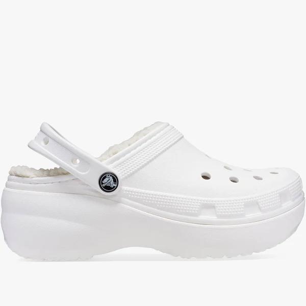 Crocs Women's Classic Platform Lined Clog; White, W7