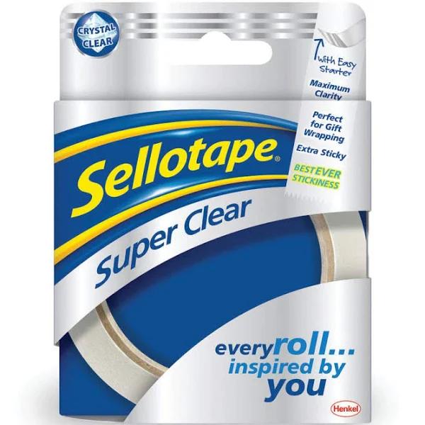 Sellotape Super Clear Tape 24mm x 50m (6 Pack) 1569087