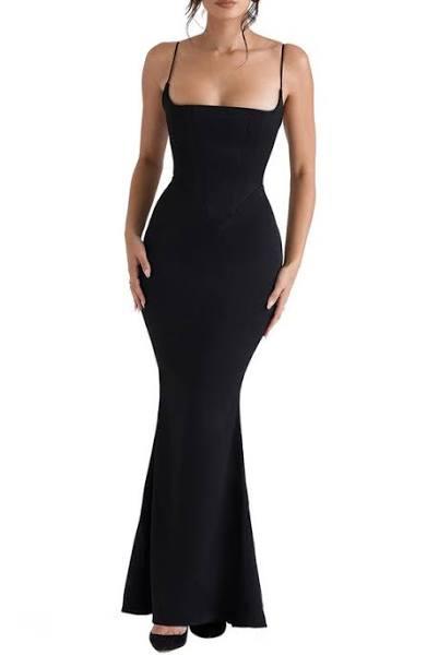 House of CB Olivette Corset Maxi Dress Black