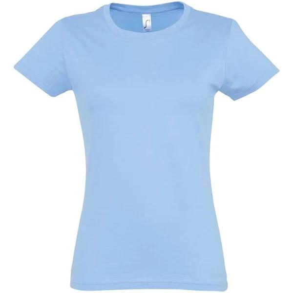 SOLS Womens/Ladies Imperial Short-Sleeved T-Shirt (Sky Blue) (XXL)