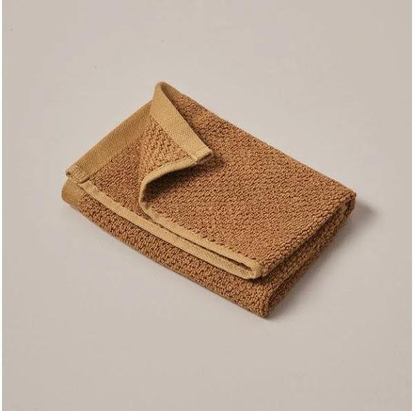 Flynn Cotton and Viscose Derived from Bamboo Face Washer - Turmeric