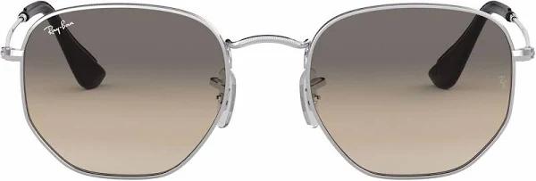 Ray-Ban RB3548N Hexagonal Metal Sunglasses, 003/32 Silver (Silver)