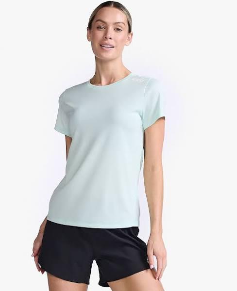 2XU Aero Tee - Women's | Sole Motive S / Glacier/White Reflective