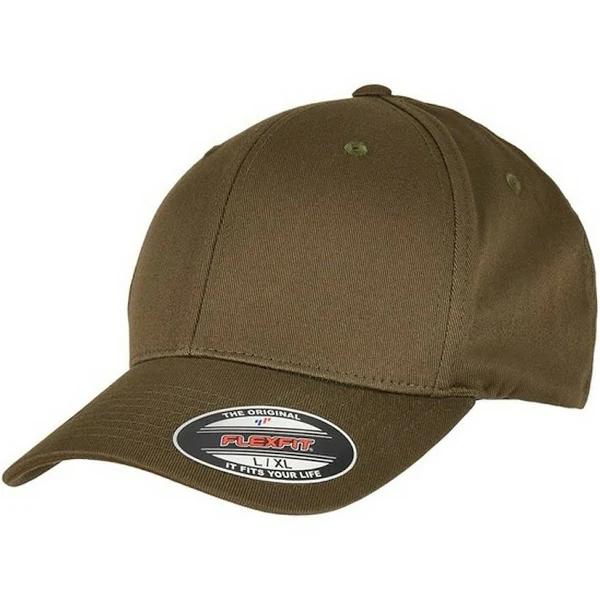 Yupoong Unisex Adult Flexfit Organic Cotton Baseball Cap Burnt Olive S-M