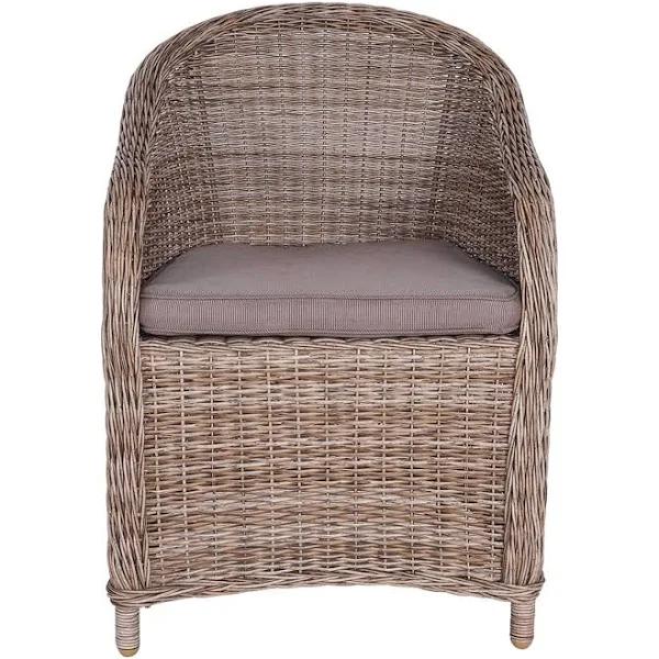 Verdun Dining Chair With Cushion Natural | Taupe/Grey | Outdoor | Early Settler Furniture