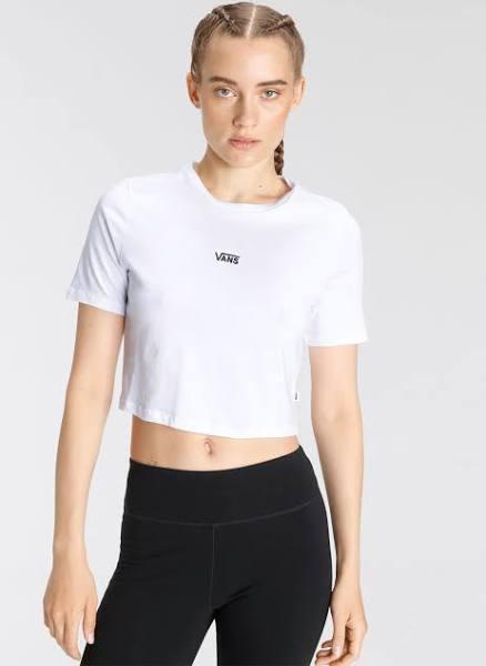 Vans White Flying V Crop Crew Sport T-Shirt